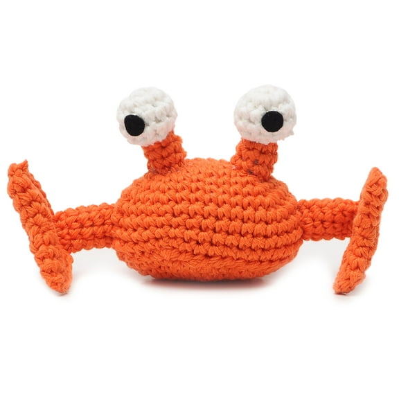 Orange Crab Handmade Amigurumi Stuffed Toy Knit Crochet Doll VAC