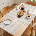 thumbnail image 5 of Beige Flower Branch Placemats Set of 4 Spring Summer Farmhouse Botanical Place Mats Indoor Wipeable Table Mats Washable Cloth Dining Table Placemats for Kitchen Holiday Party Home Decor 13x19 Inch, 5 of 9