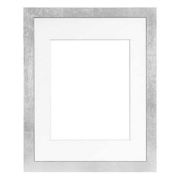 Framatic Aria Wood Frame for 11x14" Photograph, 1" Profile, Silver