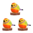 thumbnail image 6 of OUNONA Masteelf 3pcs Nordic Style Wooden Bird Figurine Small Statue Craft Carving Adornment, 6 of 8