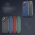thumbnail image 6 of Case for iPhone 16 Pro Max Exposed Sides for Comfort, Fiber Pattern Designing, Shockproof Anti-fall Ultra Slim Thin Fit Rugged Hard Protective Frameless Design Phone Case Cover,Silver, 6 of 8