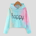 thumbnail image 2 of Mepaouo Girls Tie Dye Sweatshirts Kids Loose Casual Hoodies Boys Long Sleeve Pullover Hooded Crop Tops, 2 of 6