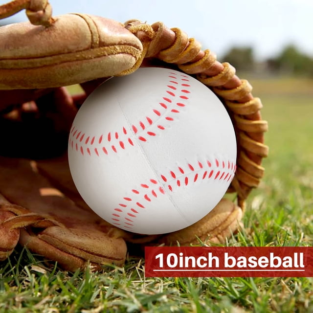 Balle de Baseball à Impact Réduit 10 Pouces Adulte Jeunesse pour Jeu Compétition Lancer Attraper Entraînement