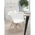 thumbnail image 3 of Heavenly Collection Plastic White Bucket Chair SET OF 2, 3 of 8