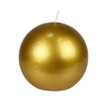 thumbnail image 2 of Zest Candle CBZ-414 4 in. Metallic Gold Ball Candles -2pc-Box, 2 of 4