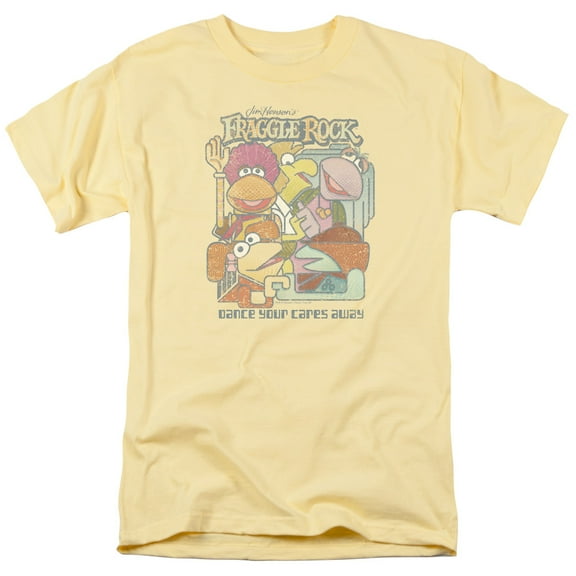 Fraggle Rock Fraggle Abstract S/S Adult 18/1 T-Shirt Banana