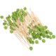 thumbnail image 3 of 100pcs Bamboo Skewers Appetizer Sticks Leaf Shaped Topper Bamboo Food Picks, 3 of 5