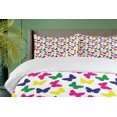 thumbnail image 4 of Ambesonne Modern Duvet Cover Set, Romantic Butterfly, 2-Calking, Dark Blue Yellow, 4 of 7