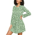 thumbnail image 3 of joogoo St Patrick Checkered Grid Women's Long Sleeve Nightgown Sleepwear XXXL, 3 of 8