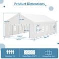 thumbnail image 2 of Maritcute 16'x32' Heavy Duty Party Tent | Large Canopy with Removable Sidewalls, Zipper Doors, 3 Storage Bags for Events, 2 of 9