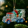 thumbnail image 5 of Stained Glass Excavator Christmas Ornament, Colorful Excavator Christmas Tree Decoration, Excavator Gift for Workers, Dad Truck toy Keepsake, Construction Workers Ornament, Blue Yellow, 5 of 6