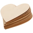 thumbnail image 3 of 10 piezas de 80 mm de madera natural para manualidades, juguetes educativos, adornos para álbumes de recortes (patrón de corazón), 3 of 8