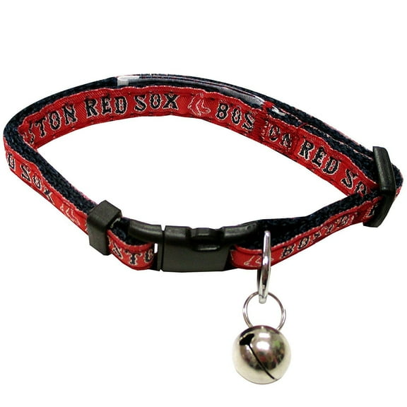 Pets First MLB Boston Red Sox Adjustable, Breakaway Cat Collar, Durable Nylon with Jingle Bell in 29 MLB teams