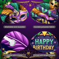 thumbnail image 4 of Colorful Banner Masquerade Mask Birthday Party Display Feather Decor Star Pattern Masquerade Backdrop for Birthday Party Masquerade Ball Photo Shoot, 4 of 9