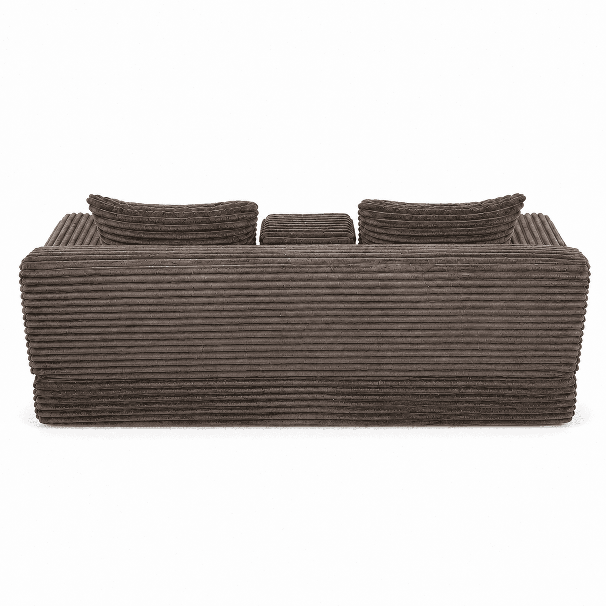 Leumius Futon Sofa Bed,Folding Boneless Couch with Cup Holders，Chenille Pull Out Sofa Bed with 2 Pillows or Living Room & Bedroom,Coffee