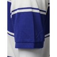 thumbnail image 3 of FashionOutfit Men's Basic Casual Short Sleeves Stripe 3 Button Placket Polo Shirt, 3 of 4
