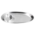 thumbnail image 2 of Plat à Épices, Ovale Divisé Stable en Acier Inoxydable 304 Assiette à Collation Sûre pour Extérieur pour Camping L,S, 2 of 8