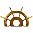 thumbnail image 2 of Nagina International Natural Nautical MDF Hub Wooden Pirate's Ship Steering Wheel - Home Decor - Pirate Nursery Gift (16 Inches), 2 of 6