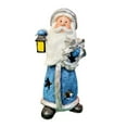 thumbnail image 4 of Figura decorativa navideña de Papá Noel, novedosa figura de Papá Noel Azul 62x56x148cm, 4 of 9