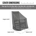 thumbnail image 4 of Shine Company Weatherproof Outdoor Rocking Chair Cover 100% Woven Polyester Elastic Cord With Toggle Black, 4 of 5