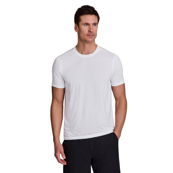 RBX Active Men's Tonal Jacquard Grid Quick Drying Workout T-Shirt