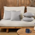 thumbnail image 1 of Deconovo Fundas de cojines decorativas - Juego of 4 Soft Linen Cushion Covers, Machine Washable Pillowcases for Sofa, Warm Gray, 18x18 Inch, 1 of 7
