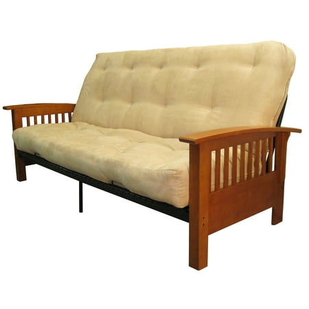 Morris Mission Style True 8 Inch Loft Cotton Foam Futon Sofa