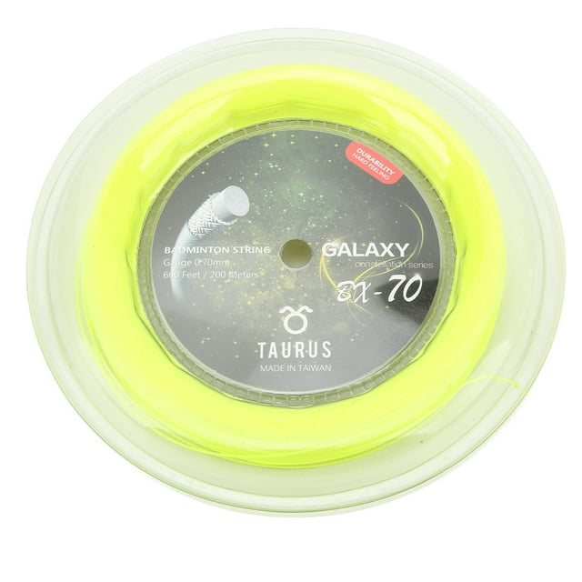 Nylon Badminton String, Clear Texture Badminton Racquet String Impact Resistant Strong Resilience 200m For Sports Black,White,Fluorescent Yellow,Purple,Blue,Sky Blue,Pink