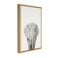 thumbnail image 2 of Kate and Laurel Sylvie Elephant Black and White Portrait Framed Canvas Wall Art by Simon Te Tai, 18x24 Natural, 2 of 5