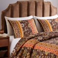thumbnail image 4 of Barefoot Bungalow Audrey Finely Stitched Reversible Quilted Pillow Sham, King 20x36-inch, Chocolate, 4 of 6