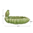 thumbnail image 3 of Bloomingville Resin Leaf Shaped Dish with Bird and Scalloped Edge, Green, 3 of 3