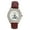 Red, variant on Collection Women's 37mm Case Double Rhinestone Bezel Leather Cuff Bangle Watch