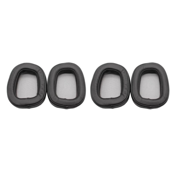 Methold Almohadillas para auriculares Aislamiento de ruido Protección auditiva de color sólido Almohadillas para los oídos Reemplazo para Negro 2piezas