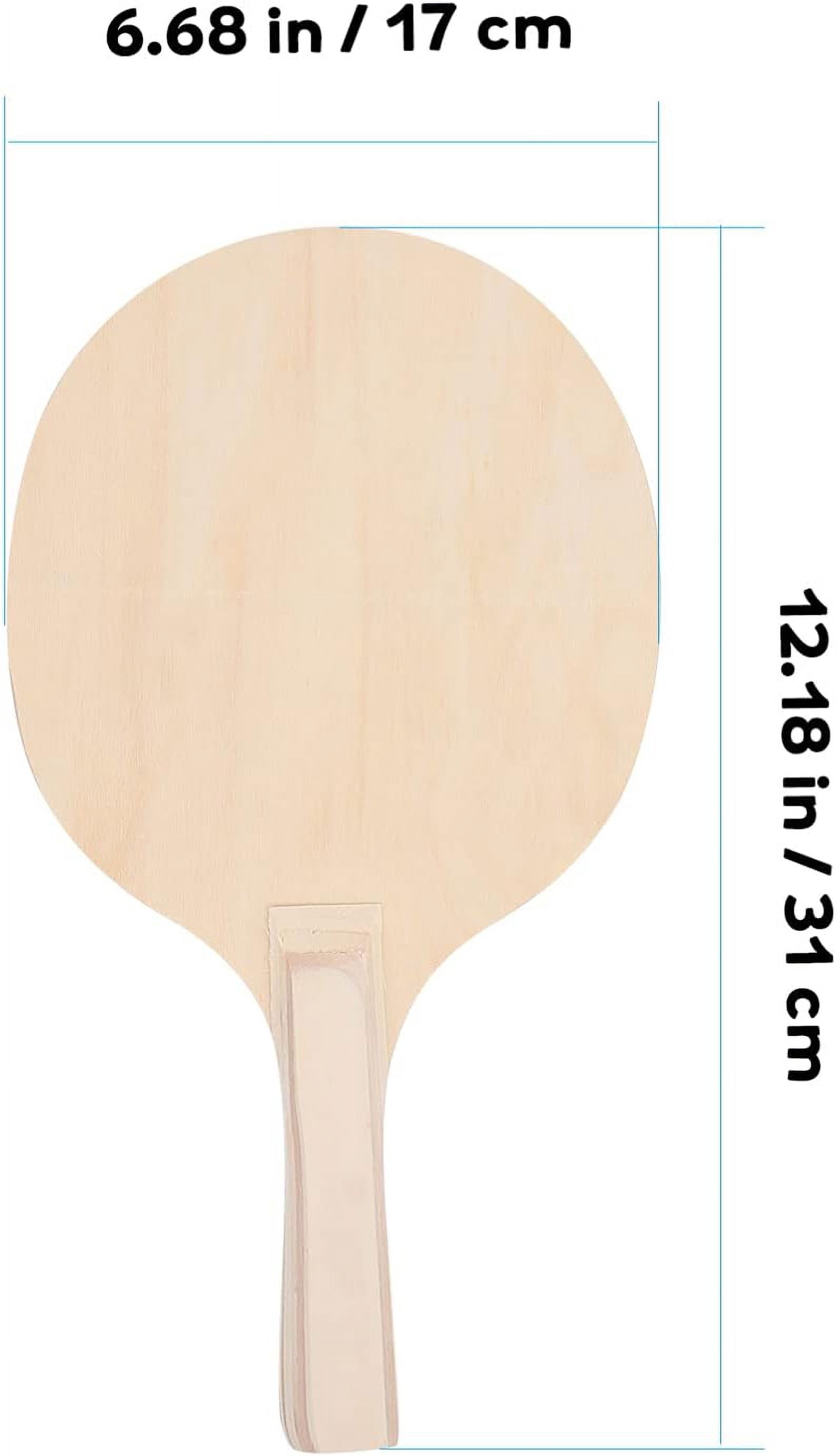 BESPORTBLE 4pcs Table Tennis Rackets DIY Blank Wood Paddles Padded Grips Sport Game
