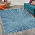 thumbnail image 2 of Abstract Art Decorative Rug, Vortex Design with Fireworks Celebration Inspired Concentric Stripes, Quality Carpet for Bedroom Dorm and Living Room, 6 Sizes, Sea Blue, by Ambesonne, 2 of 4