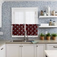 thumbnail image 6 of Winter Snowflake Kitchen Curtains and Valances Set, Red and Black Plaid Rod Pocket Window Valance 18 Inch Window Curtain Panels for Living Room Bedroom Laundry, 27.5x24in, 3 Pieces, 6 of 7