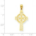 thumbnail image 2 of 14k Yellow Gold Celtic Cross Eternity Pendant Charm, 2 of 2