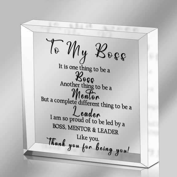 Inspirational Boss Gifts, Farewell Gifts for Coworker, Going Away Gifts for Boss Leader Mentor, Happy Retirement Keepsake for Women, Boss Appreciation Desk Decor