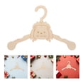 thumbnail image 1 of FESTFENDS 10Pcs Small Pet Clothes Hangers Beige Wooden Dog Apparel Organizer Space Saving Drying Rack, 1 of 6