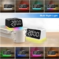 thumbnail image 4 of Reloj despertador JALL con radio FM digital para dormitorio, 8 colores, luz nocturna, 4 of 8