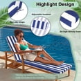 thumbnail image 5 of DTTRA Chaise Lounge Cushions Outdoor, 80 x 26 x 3 Inch, Waterproof Lounge Chair Cushion for Outdoor Furniture, Patio Lounger Pads with Removable Cover Ties Pillow for Pool, Garden Loungers, 5 of 7
