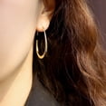 thumbnail image 5 of Aretes de aro livianos en forma de lágrima para mujer - Chapados en oro blanco/oro de 14 k, grandes, 5 of 5