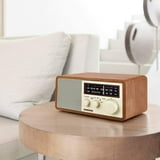 Sangean AM FM Table Top Radio with Bluetooth and AUX, Wooden Cabinet ...