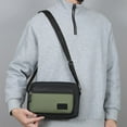 thumbnail image 2 of Fasiaou Men's Corduroy Crossbody Chest Bag with Adjustable Strap for Hiking Travel and Outdoor Sports As A Multipurpose Lightweight Daypack,Army Green, 2 of 6