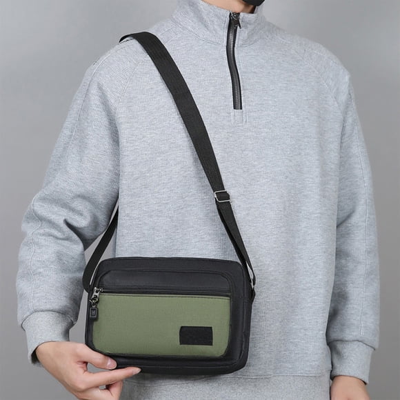 Men's Crossbody Bag | Corduroy Chest Bag for Sports & Outdoor | Adjustable Strap Messenger Backpack for Travel & Daily Use