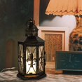 thumbnail image 4 of Candle Lantern, 10.2 Inch Chandelier Chic Style Lamp with Fleur, 4 of 5