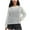 White, variant on hotojiny Women's Crochet Tops Long Sleeve Hollow Out Knit Pullover Tops Fashion Crew Neck See Through Mesh Cover Ups