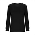 thumbnail image 6 of EchfiProm Womens V-Neck T-Shirts Fall Long Sleeve Tops Tunic Pullover Solid Loose for Ladies, 6 of 6