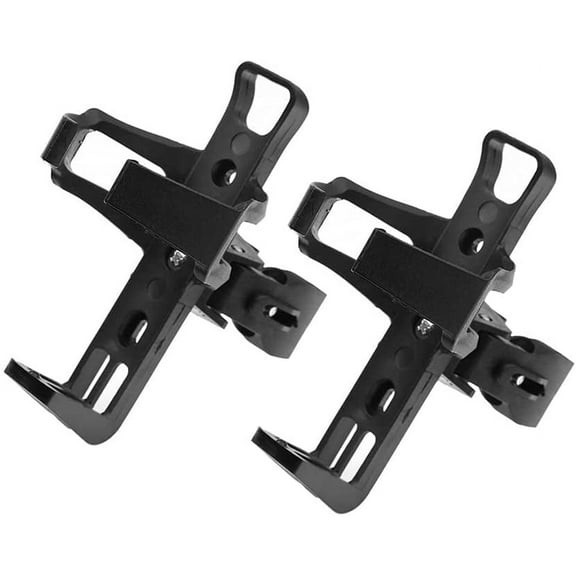 2 Pack Bike Bottle Cage Bottle Holder Bike Bottle Cage With Bracket & Screws & Two Velcro Straps For Bike Cycling Black
