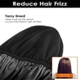 thumbnail image 3 of Bonnet de Douche en Tissu Éponge Doublé Extérieur en EVA Réutilisable Triple Couche Imperméable Trois-en-un Bonnet Cheveux Secs Bonnet de Douche Imperméable pour Femmes avec Cheveux Longs, 3 of 3
